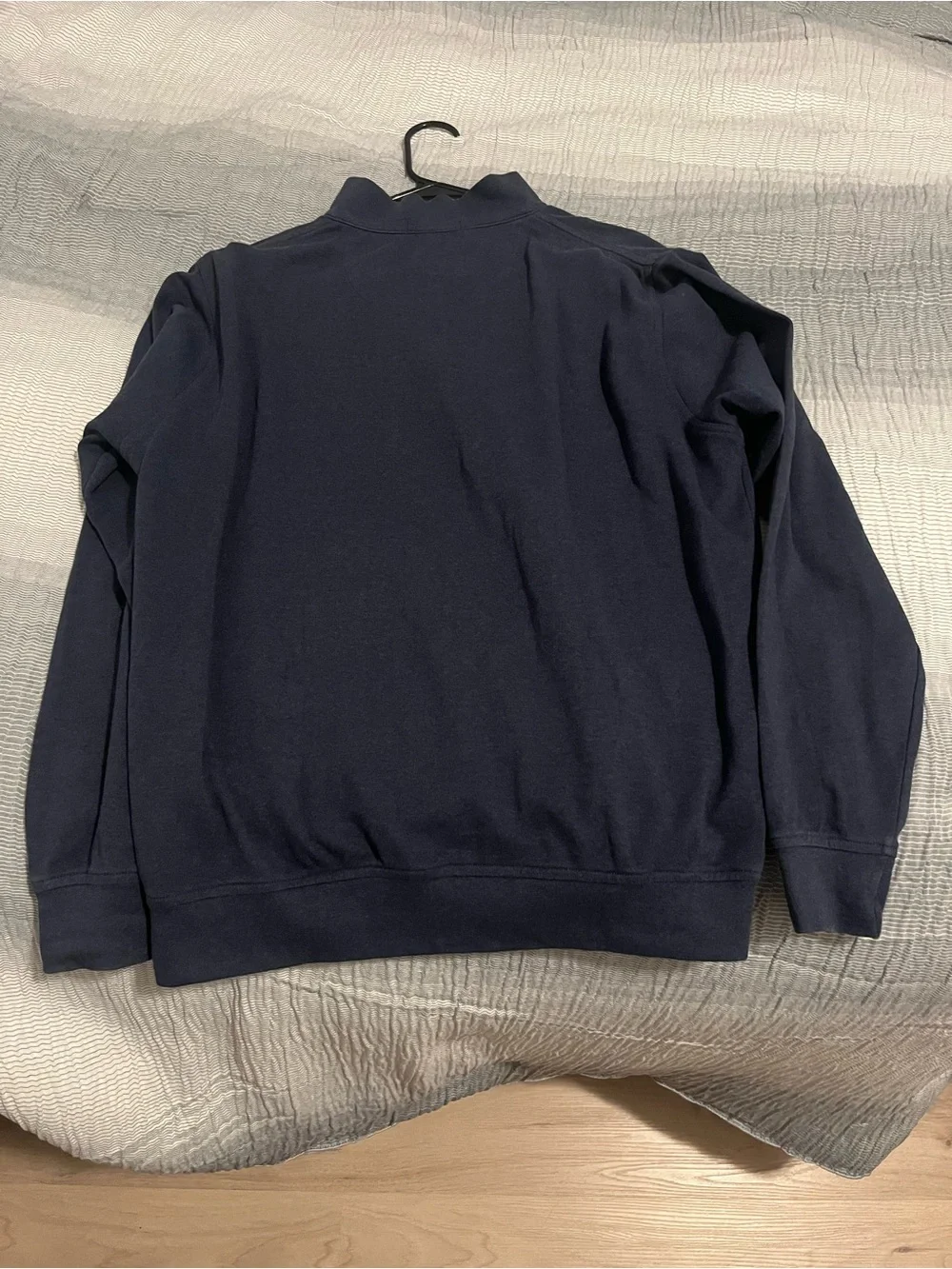 Peter Millar Navy Quarter-Zip Sweater